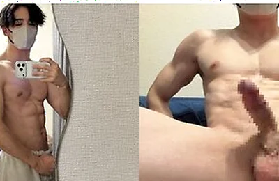Light-skinned Muscular Man Masturbating