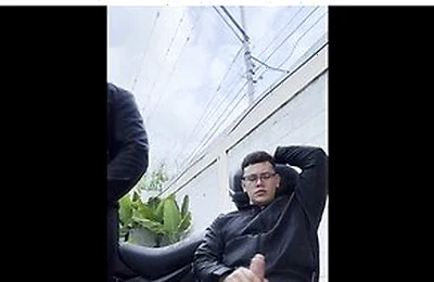Role Play On The Bike Wearing Hot Leather, In A Hot Outddoors, And Cumming A Huge Load