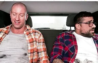 Buddies Alex & Cam Crawford Fix Car Then Jerk Off In The Backseat Before Road Trip