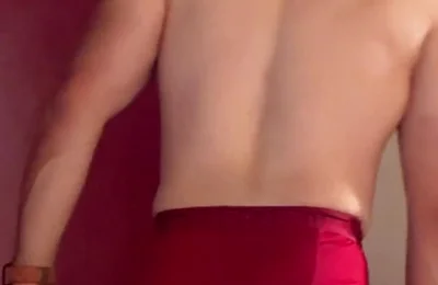 Muscle Cub Plays in Motel Room