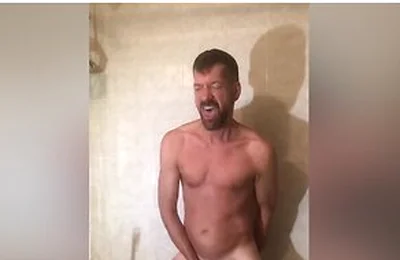Faggot Fucks His Hole With Long Dildo And Shoots His Load