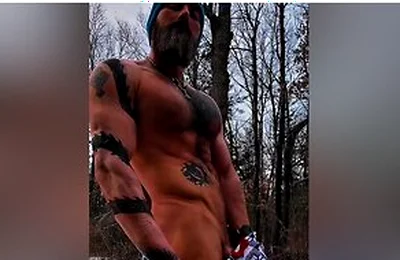Thane Rivers Flexing And Stroking His Throbbing Cock!