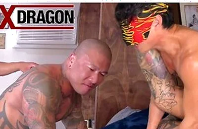 Masked Man Jesse Kim And Asian Dilf Damian Dragon Flip Fuck Raw