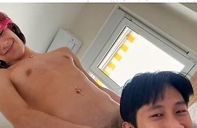 Real Life - Hung Uncut Twink Fucks His Asian Boyfriend In Chastity