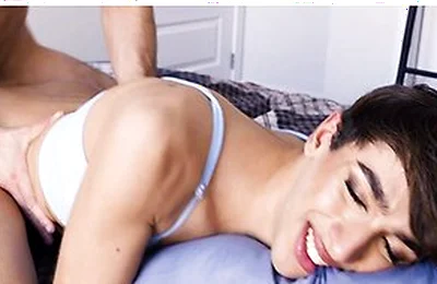Power Bottom Femboy Rides Huge Dick Then Takes Rough Doggystyle Pounding