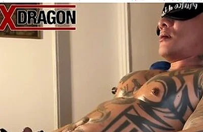 Inked Asian Dilf Damian Dragon Relaxes As His Sub Strokes His Dick