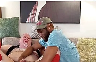 Straight Delivery Driver Seduced! Cant Help Himself And Has To Play With The Bear!!