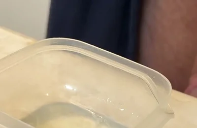 Bare Cock Jerk and Cum Collecting