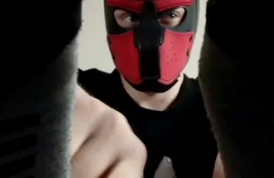 Playful Pup Tease Tickles Crotch Close