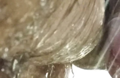 A handsome cock with big, hairy balls is taking a shower and waiting for beautiful, hairy pussies—to stick it inside... sorry, but he really wants to!