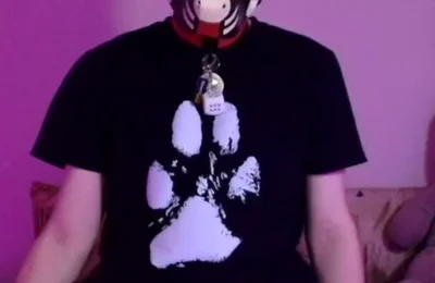 Kneeling Pup Strokes His Bone for You