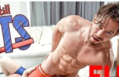 Beefy Logan Aarons Still Fits His Wrestling Singlet & Johnnys Cock - Full