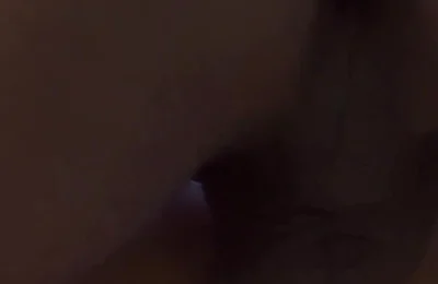 Raw Missionary Anal with Trans Girl in Black Nylon Stockings