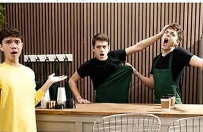 Men - Sam Ledger Wants A Coffee But Ends Up Taking Joey Millss Cock In His Mouth