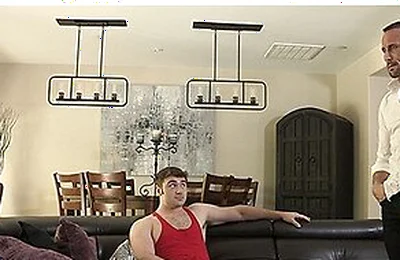 Noisy Mailman Wesley Woods Joins Horny Stepson & Stepdad For A Bareback Threesome