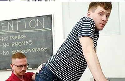 Brody Kayman And Damian Rose In While In Detention, Professor Kayman Has A Very Serious Talk With His Naughty Student 18