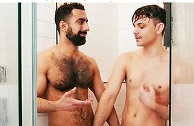 Roommates Enzo Muller & Ali Rushs Shower Jerk Off Together Excuses Lead To Hot Sex