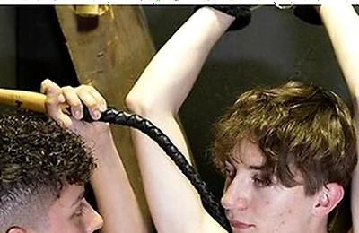 Nastytwinks - All Tied Up - Ayden Ray Blind Folds And Ties Up Caleb Anderson Bareback Sensory Play