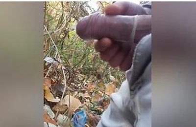 I Found Strange Used Condoms In Forest And Jerk With Them3