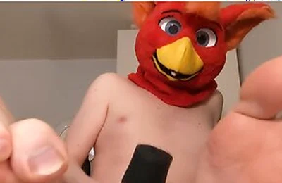 Bird Fursuiter Showing Off Cute Feet While Fucking And Cumming Inside Bad Dragon Twitch Penetrable