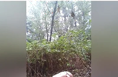 Twink Uses Huge Toy In Woods