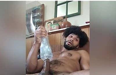 Tony Genius In Using My Bros Fleshjack In His Basement!
