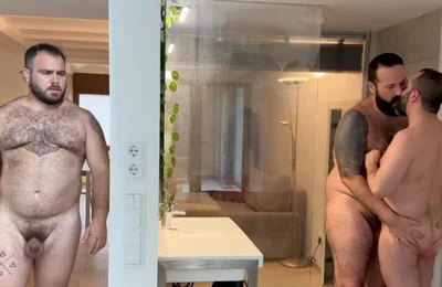 Hairy Gay Bear Top Deepthroat, Rimming, and Balls-deep Anal Pounding in Sweaty Cum-filled Hookup