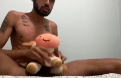 Cumming with My Teddy Bear and Cumming on It