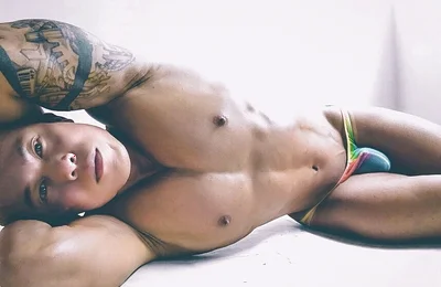 This Is so Hot! Asian Muscle Hunk, Joey Rhyder, Playing with His Muscle Hole!