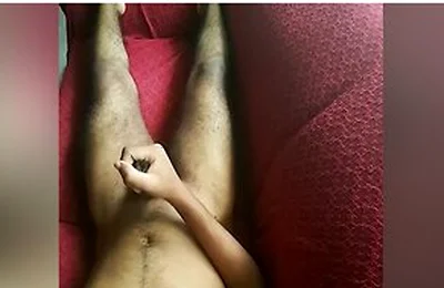 Sri Lankan Boy Jerks Off On Sofa And