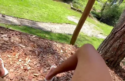 Handjob Outdoors with People Around Looking at Everything That Happened...