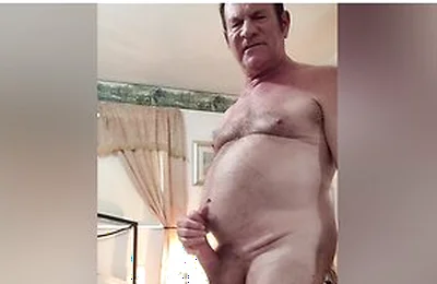 Old Man Stroking Big Dick
