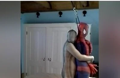 Zentai Croc Has Some Fun With Captured Dummy Spiderman