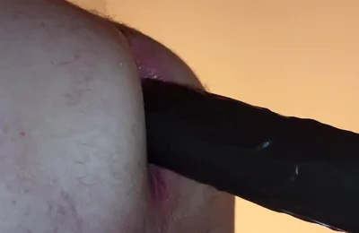 Grandpa Fucks His Brown Dildo and He Enjoys It