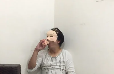 Femboy Sissy Deepthroats a Dildo, Plays with Their Nipples and Does a Cumshot