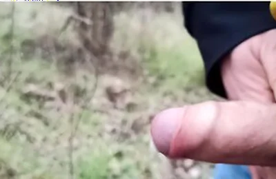 Someone Can See Me! Cum And Pee Outdoors